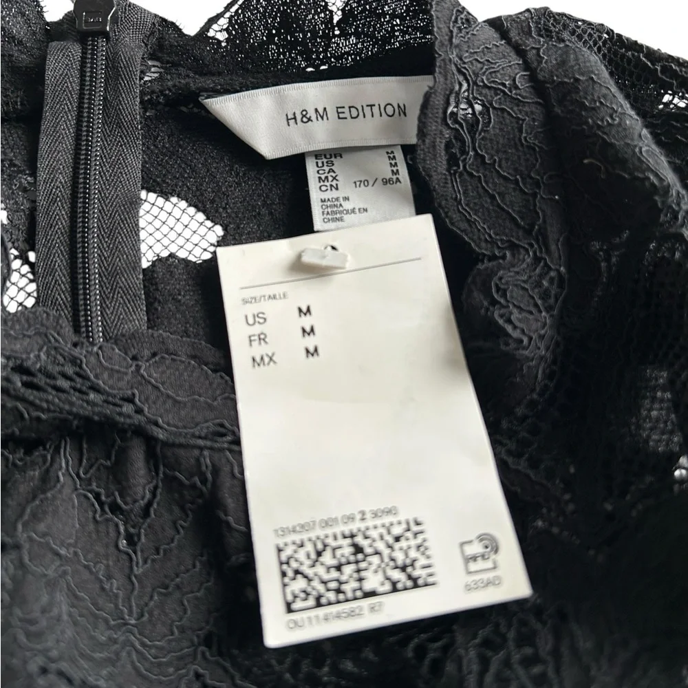 Zara Elegant Black Lace Top NWT - Picture 5 of 7